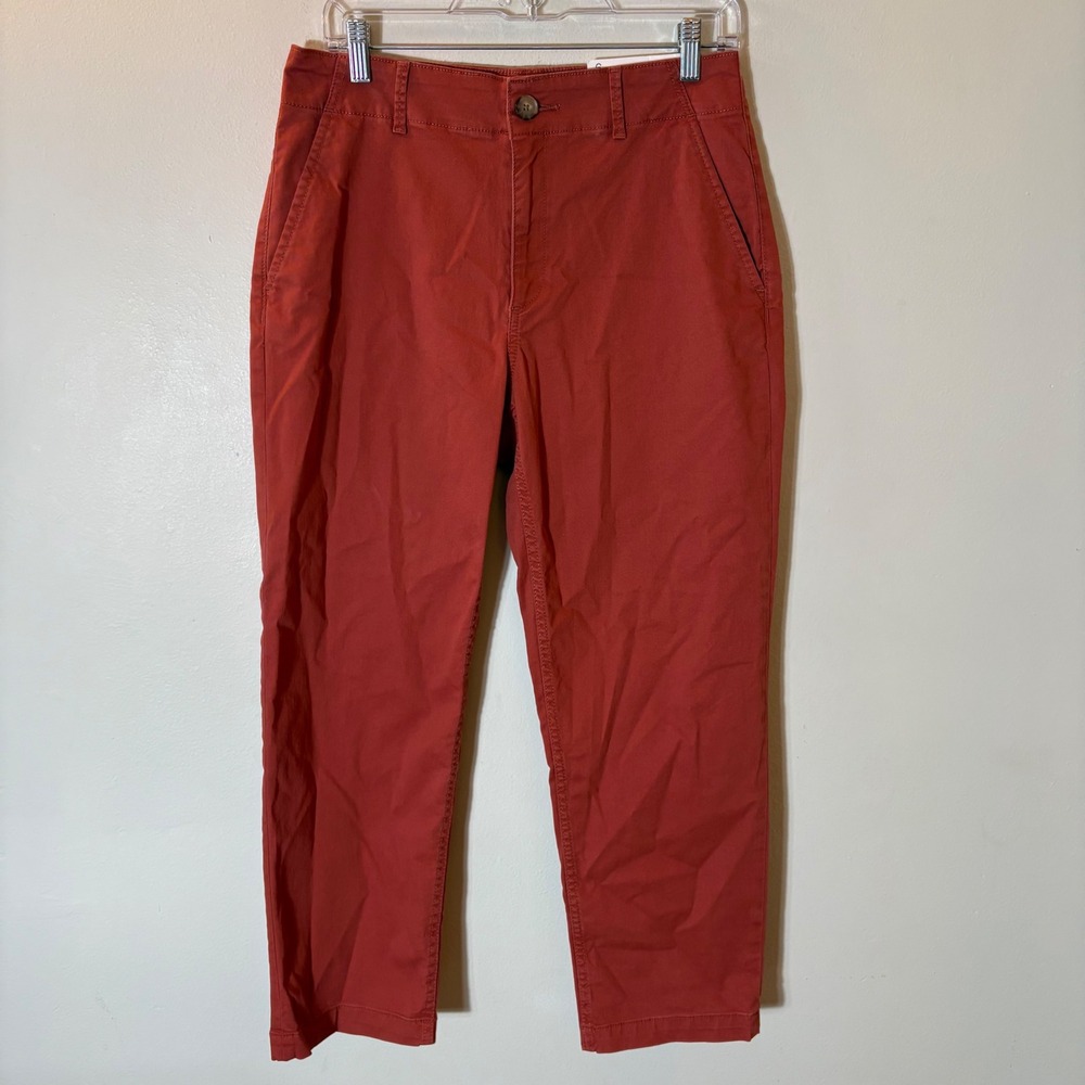 LOFT The Perfect Straight Curvy Pants‎ Size 6 Burnt Orange Rust NWT